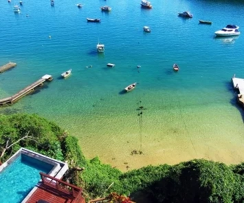 A melhor vista da praia no Caixa d'Aço.