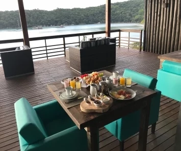 Café da manhã com a melhor vista.